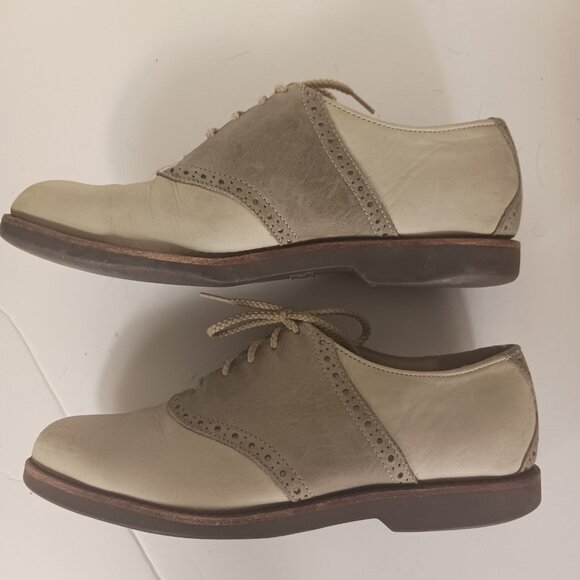Cole Haan G2 Leather & Suede Saddle Oxford Shoes 10 - Picture 2 of 9